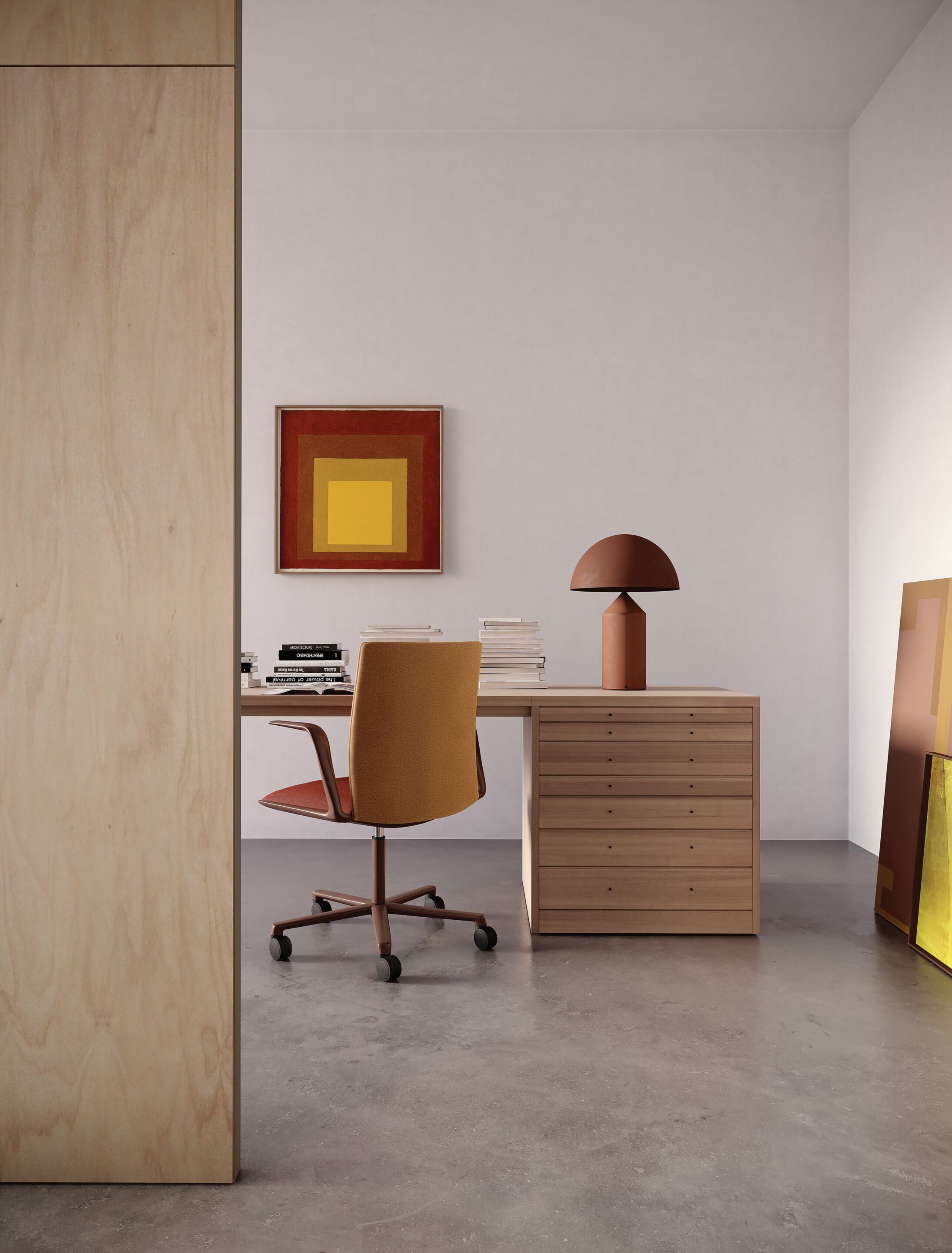 Тканевый офисный стул с колесами с подлокотниками Arper Kinesit ARCH-00049325 - Вид №2