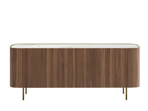 Трехдверный деревянный шпон с окрашенными металлическими ножками