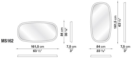 B&B Italia Зеркало настенное прямоугольное в раме sun-id-1508089 - Вид №3