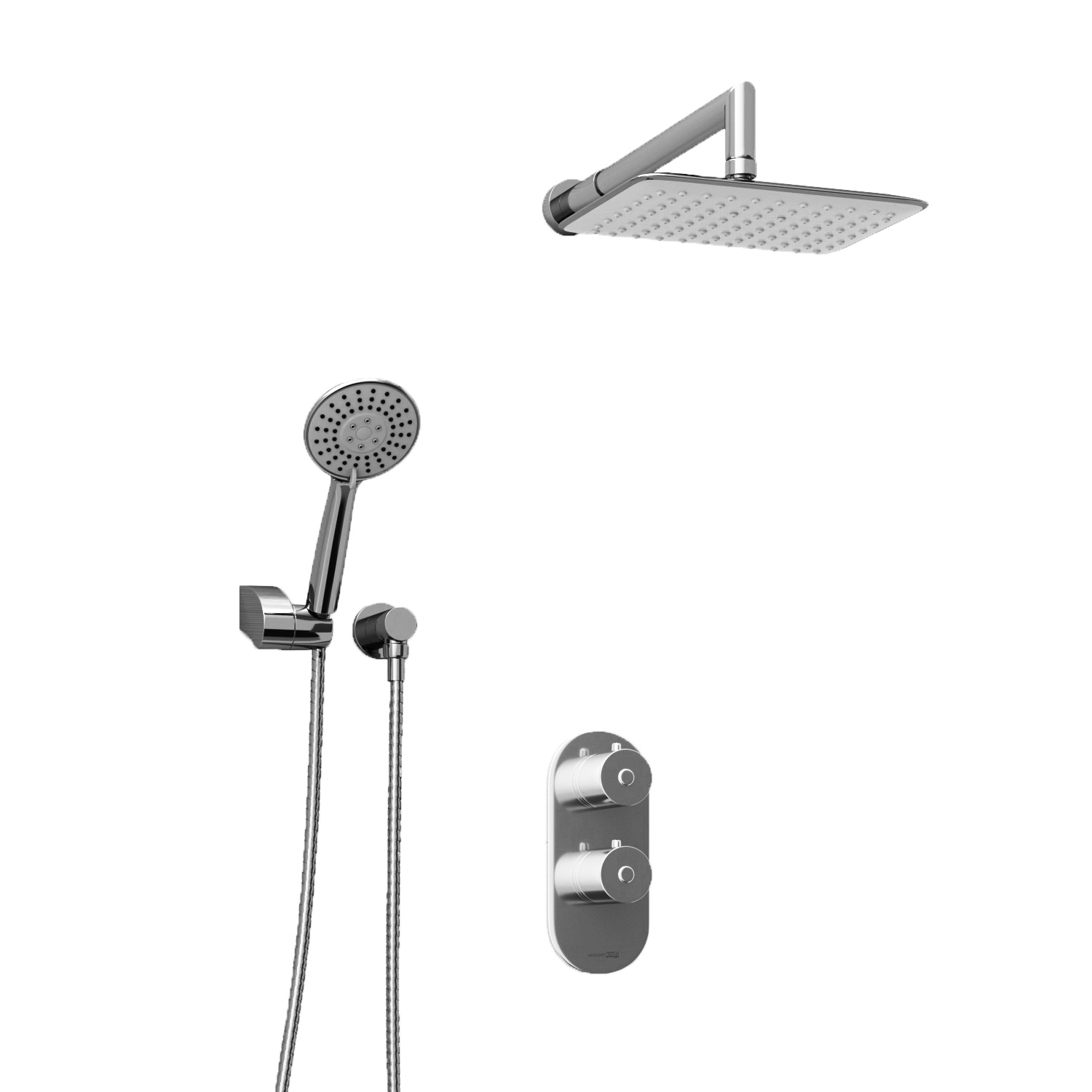 A16031 Thermo Встраиваемый комплект для душа с верхней душевой насадкой и лейкой WasserKRAFT  - Вид №1