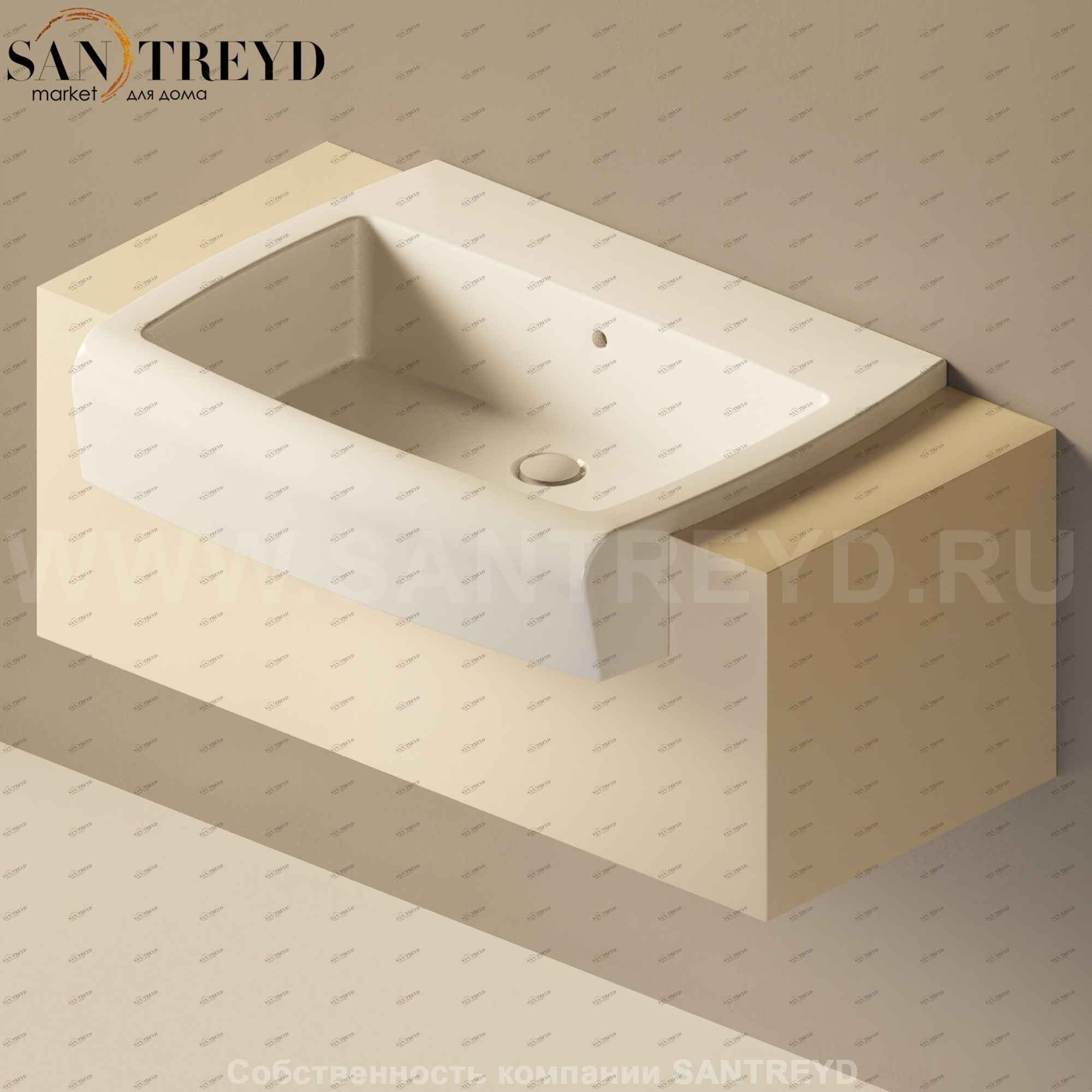 Flaminia UNA Консоль для раковины от 100 до 200 см бежевая UNA75C1.1015 Ceramica Flaminia UNA75C11015