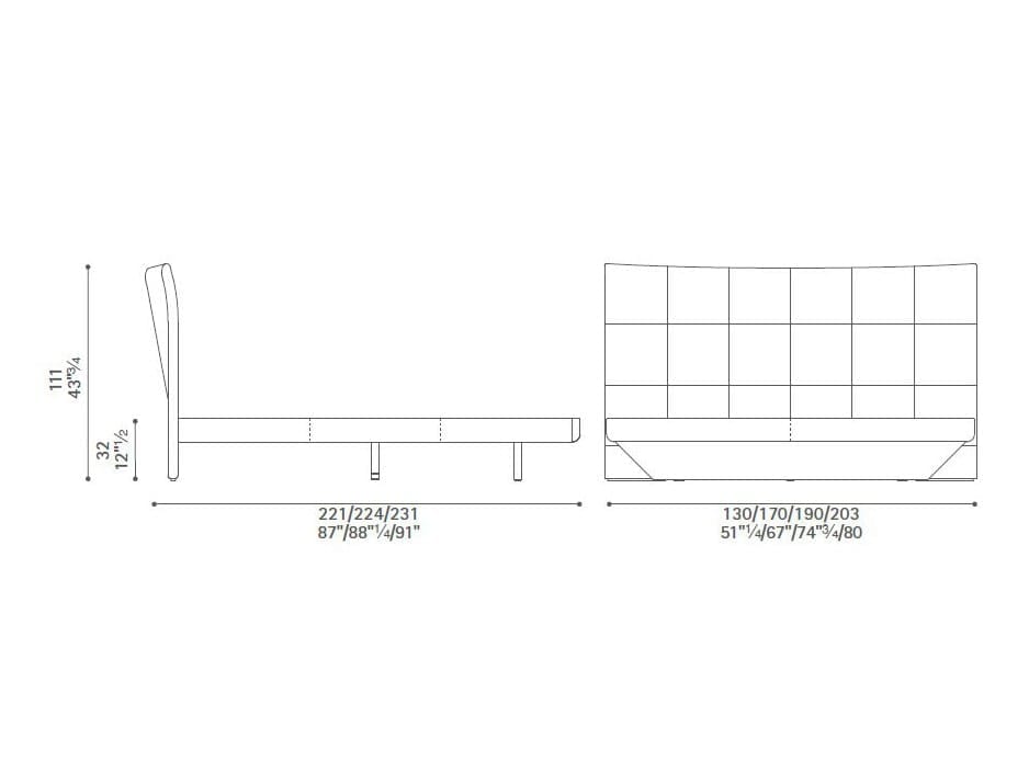 Кожаная кровать с капитонным изголовьем In Stock Poltrona Frau ARCH-00144300 - Вид №5