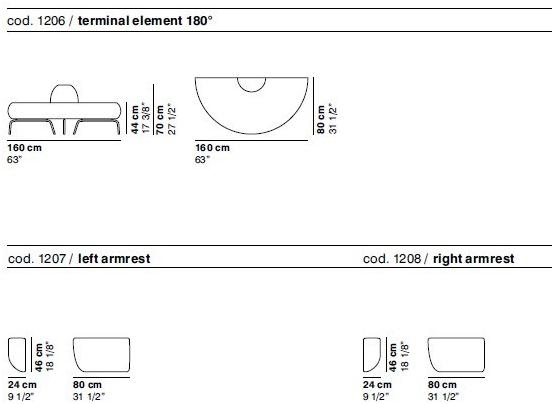 La Cividina Модульный диван из ткани Couchette sun-id-1468081 - Вид №13