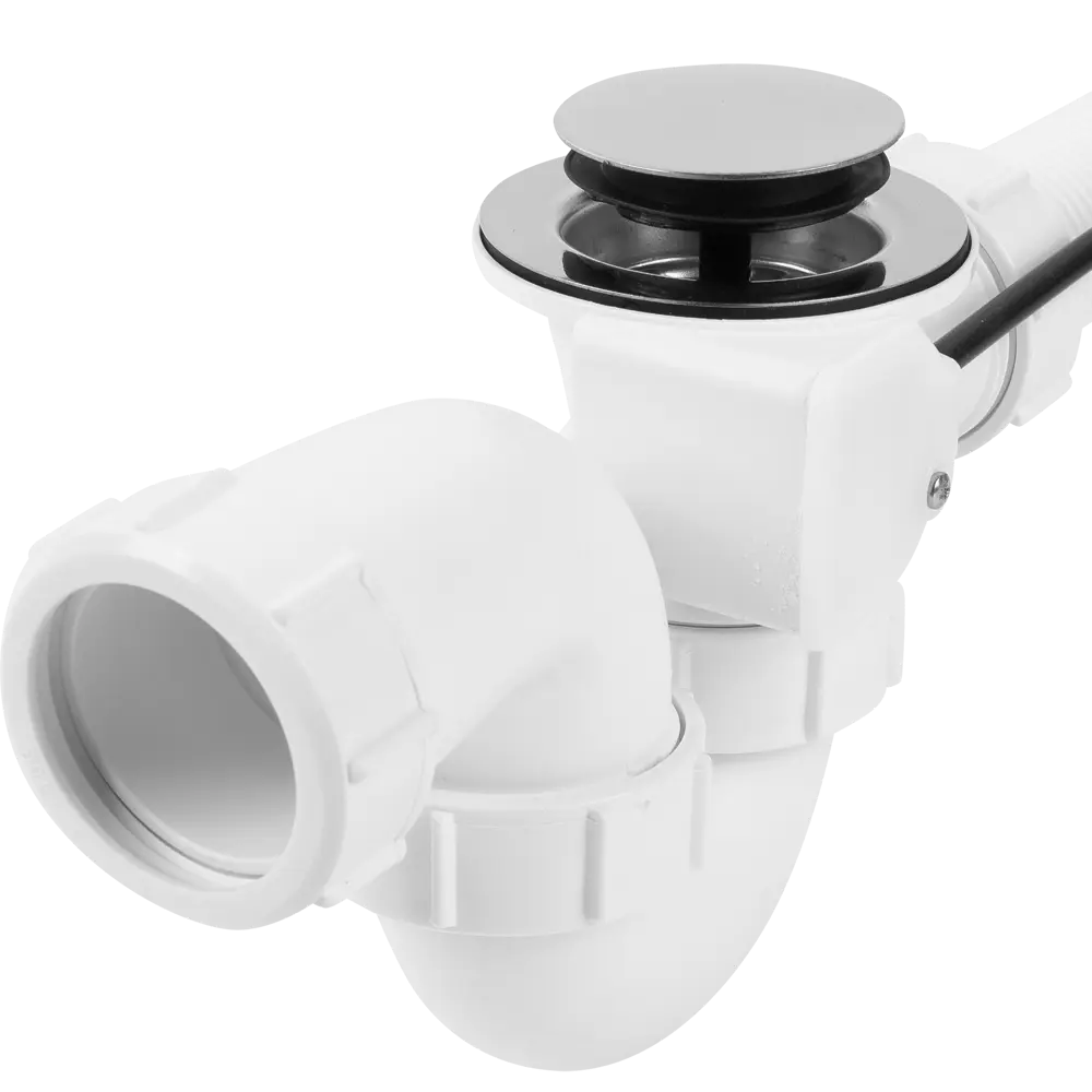 Сифон для ванны McALPINE полуавтомат с хромированным переливом 82422798 STLM-0800923 - Вид №1