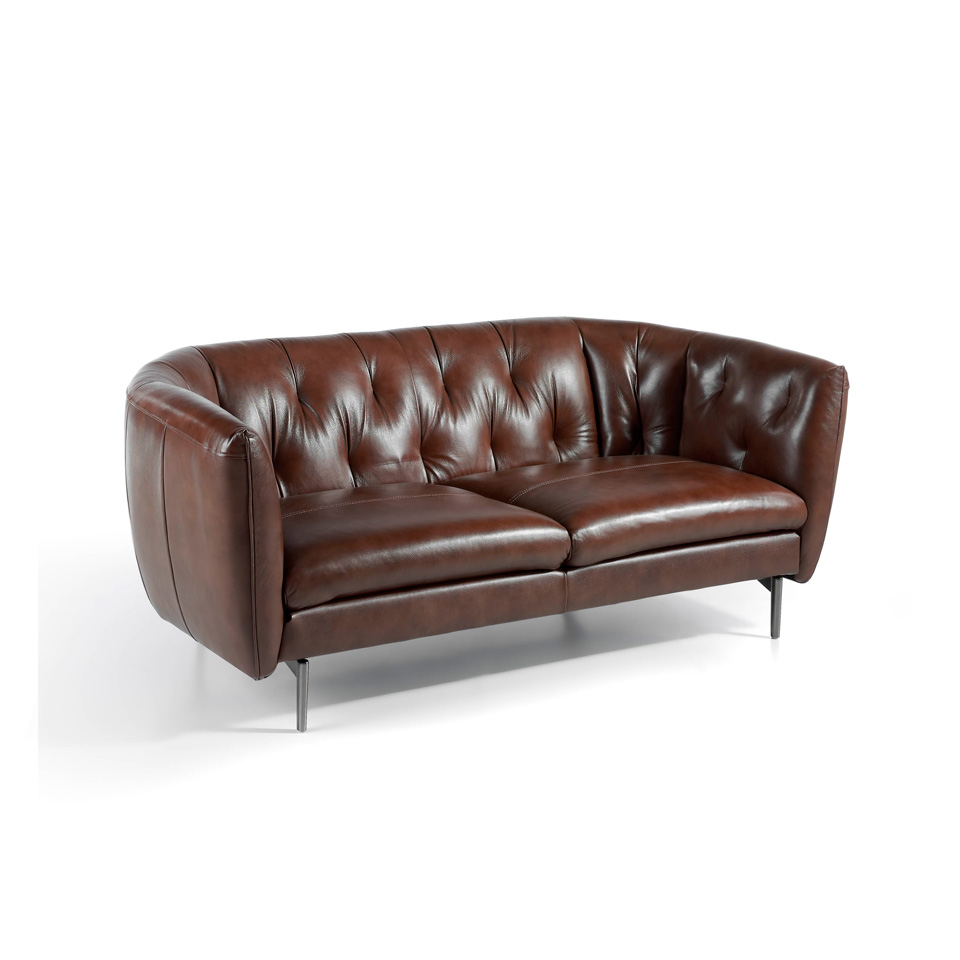 073965 Диван кожаный 2-х местный -2P Angel Cerda KF022 