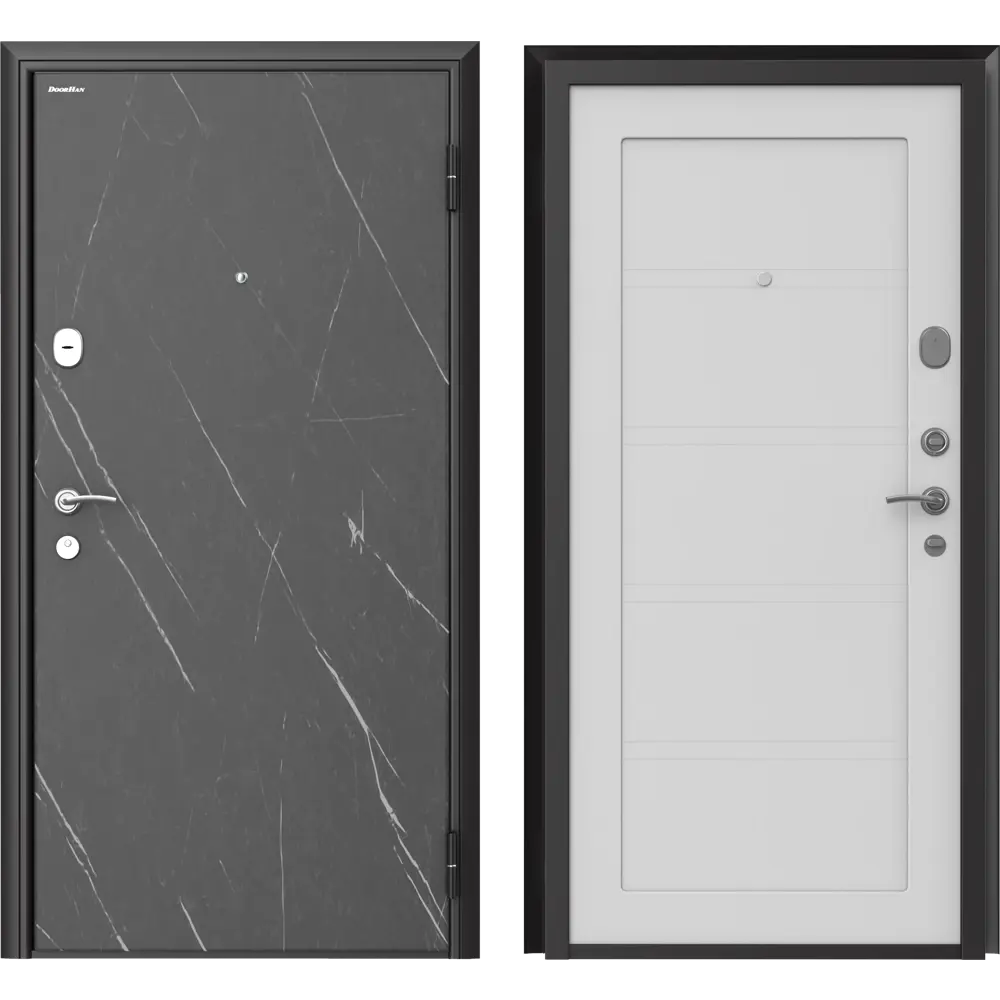 Дверь входная металлическая Премиум New 88x205 см правая серый силк маус 88483552 STLM-2051379 DOORHAN 