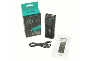 16795813 Зарядное устройство VCH-U100 пустое, 1 х АА, ААА, SC, C, 18650, 14500 Videx