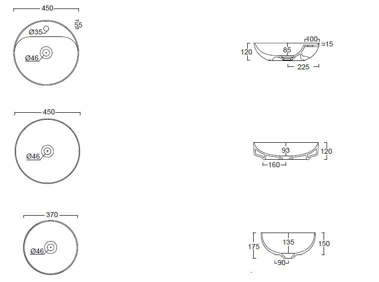 Керамическая круглая столешница Alice Ceramica Форма ARCH-00092052 - Вид №13