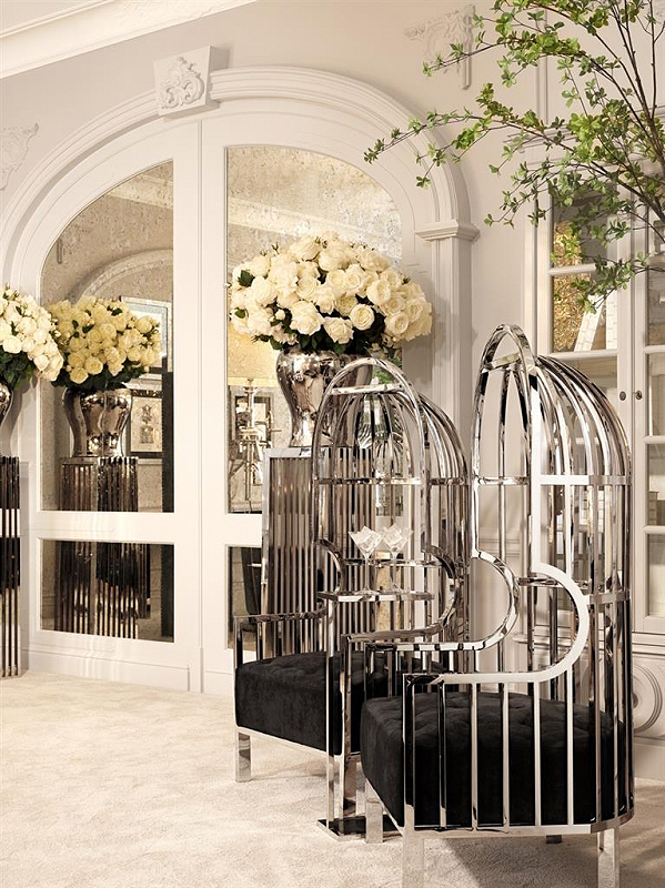 Колонна металлическая 120х35 см серебряная Carlisle EICHHOLTZ EICHHOLTZ 062730 Серебро  - Вид №3