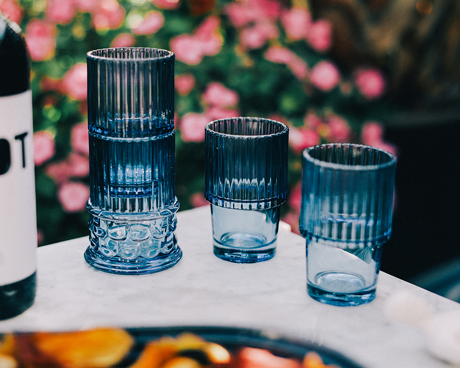 Набор стеклянных бокалов Hestia голубой, 4 шт Doiy DYHESGLBL - Вид №1