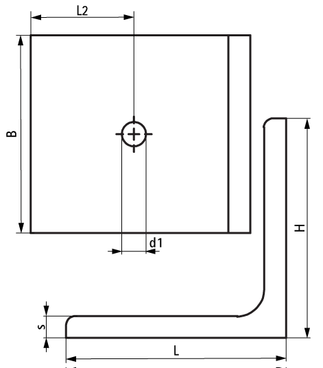 2802100100 VibraTek® A-L1 Angle Bracket for Welding an L shaped welding bracket walraven  - Вид №1