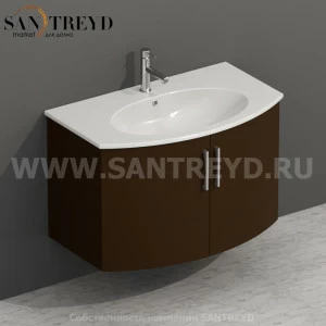 MDMA80Y167 Тумба с двумя створками 78 см коричневая Globo 4ALL Италия