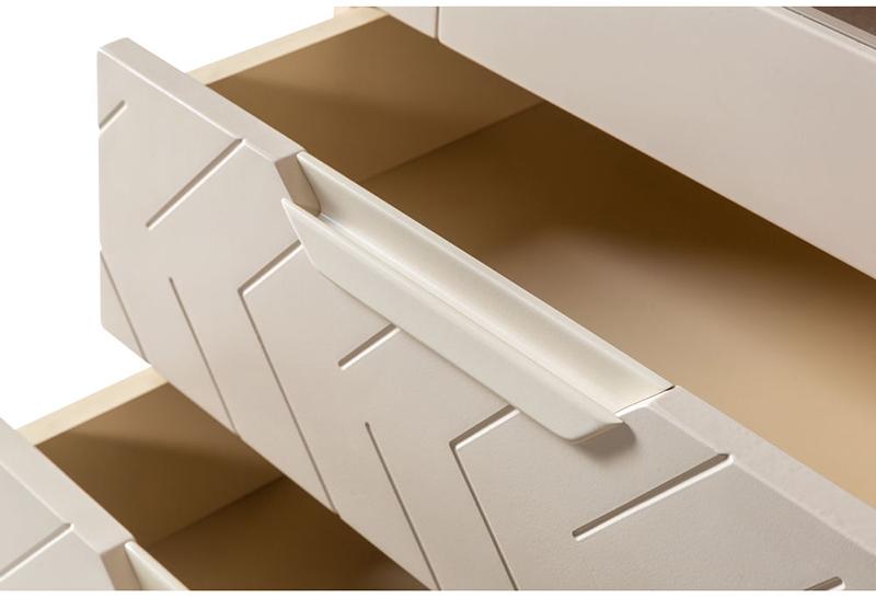 2512 Шкаф витрина Сканди Жемчужно-белый R-HOME 4009260H_Жемчуг - Вид №4