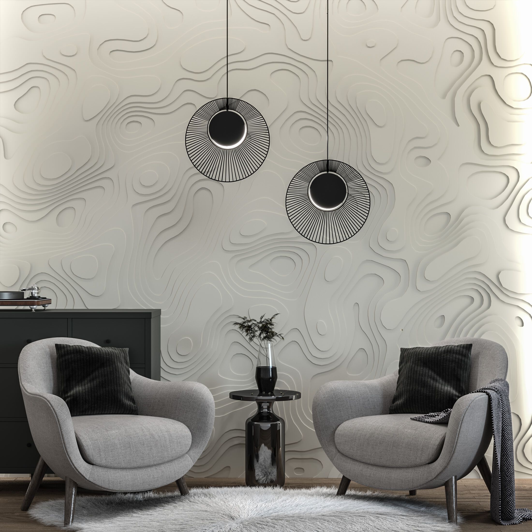 Трехмерная декоративная гипсовая панель WallDeco ALIEN ARCH-00099899