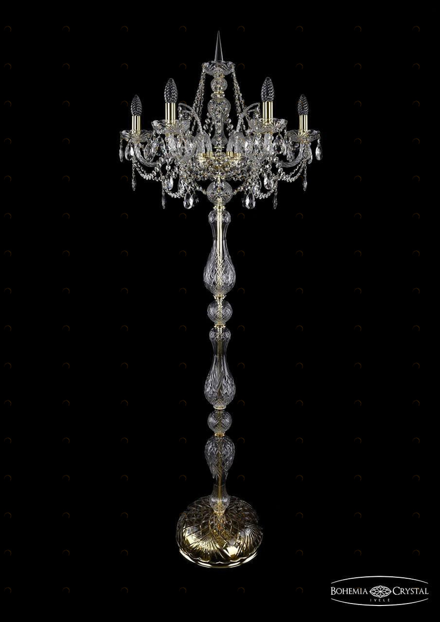 Торшер Bohemia Ivele 1411T1/6/195-165/G BOHEMIA IVELE ПОД СТАРИНУ, СВЕЧА, ЭЛИТНЫЕ 219605 Золото 