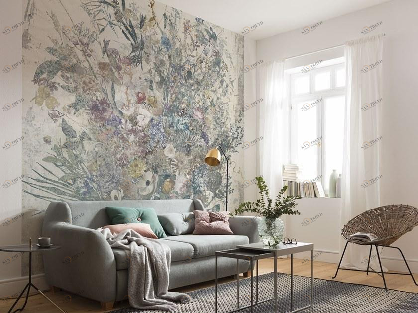 Komar Флизелиновые обои с цветочными мотивами Raw R3-022