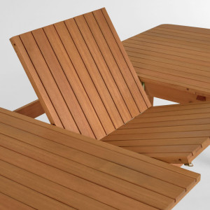 097647 Садовый стол раздвижной из массива эвкалипта, 183 (240) x 100 см La Forma Hanzel