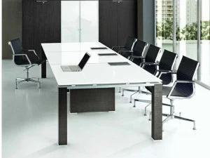 Bralco Прямоугольный стол для переговоров из закаленного стекла Jet