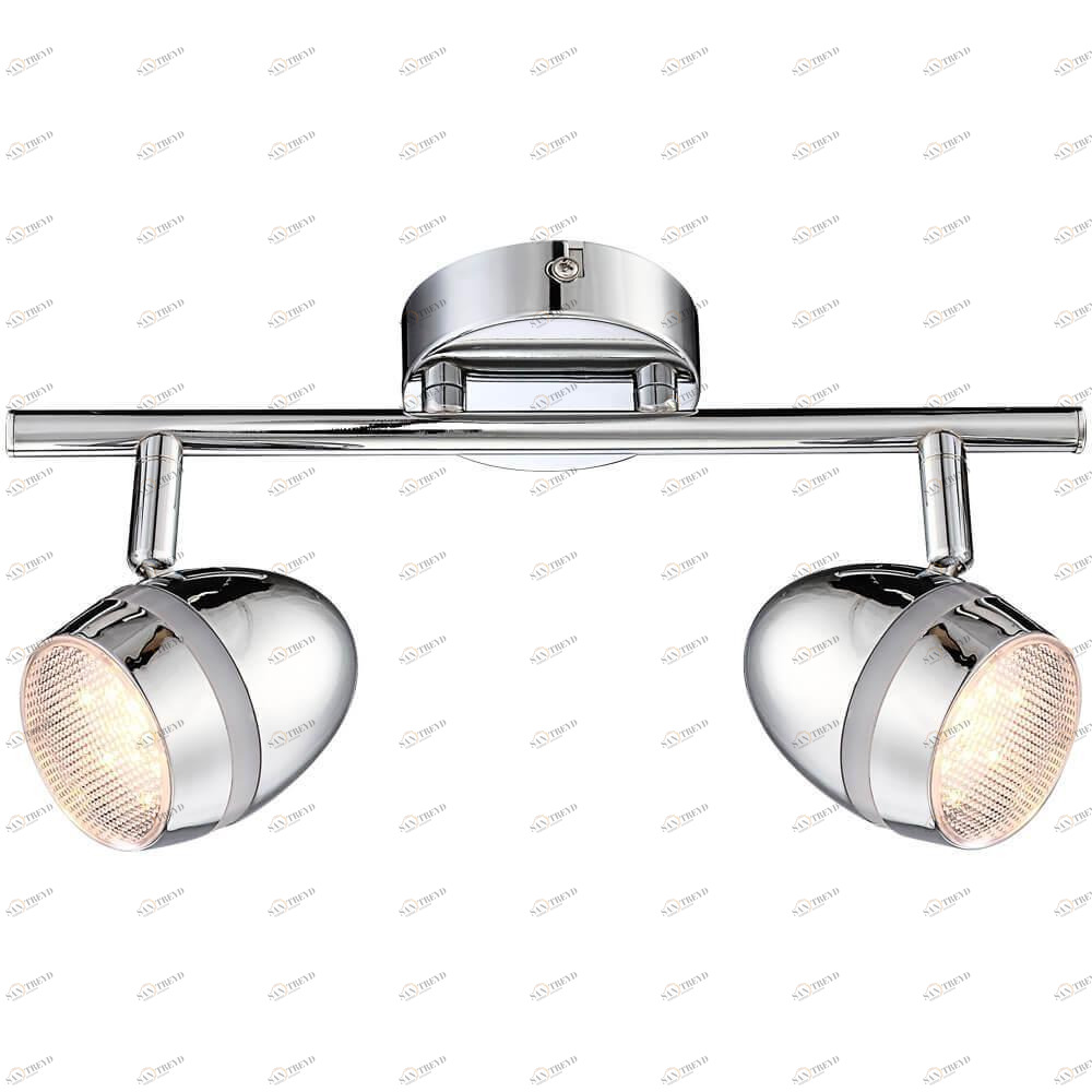 Спот потолочный светодиодный на 2 лампы хром Manjola 56206-2 GLOBO MANJOLA 00-3926177 Хром Ceramica Globo 