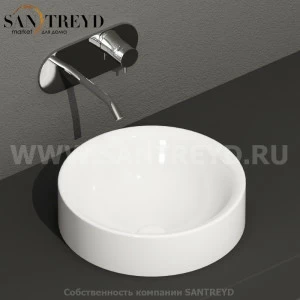 355801 Накладная раковина на столешницу  круглая Kerasan Nolita