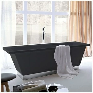 Ванна Gruppo treesse Conthea V1211AC-C чёрная отдельностоящая прямоугольная