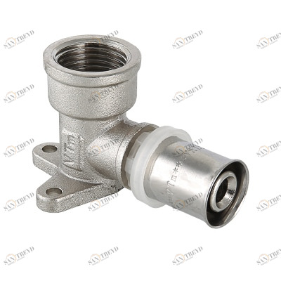 VTm.254.N.002005 Пресс-фитинг – угольник с креплением (водорозетка) Valtec 20 мм х 3/4" 