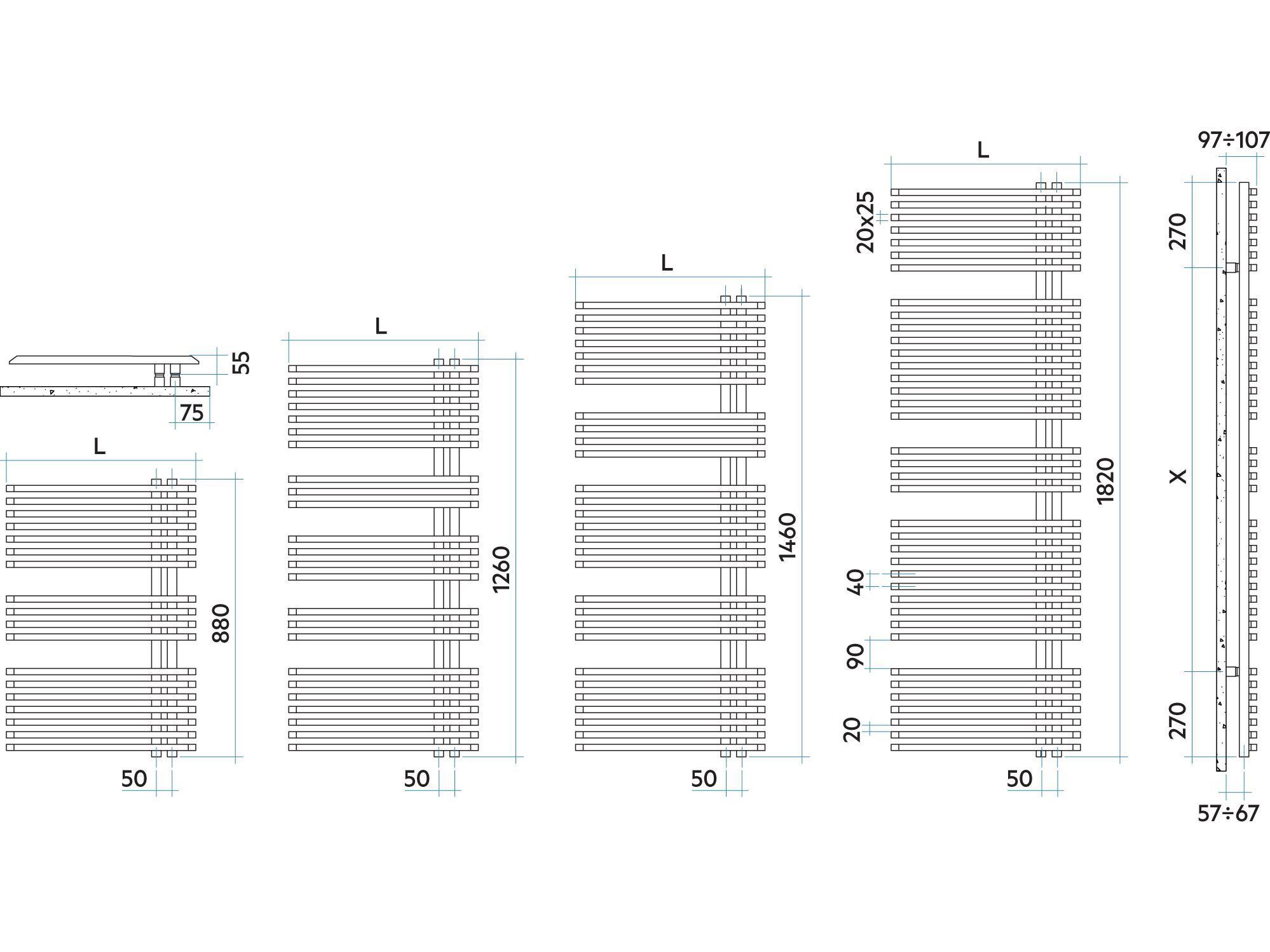 Стальной радиатор для ванной комнаты Irsap ARCH-00104433 - Вид №4