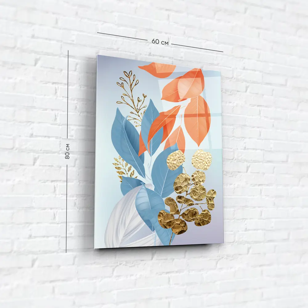 Картина на стекле Листики 2 60x80 см 85283008 STLM-2174056 ARTABOSKO  - Вид №5