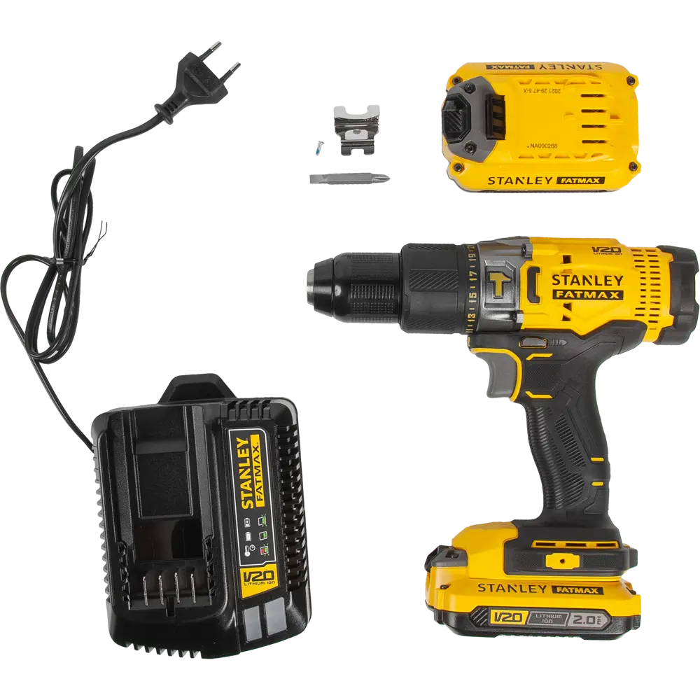 Дрель-шуруповерт аккумуляторная ударная Stanley Fatmax SCD718D2K, 18 В Li-ion 2х2 Ач STLM-2038044 - Вид №4