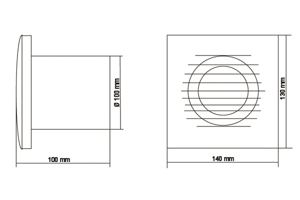Накладной вентилятор Europlast Т100 T (таймер) 4688 - Вид №1