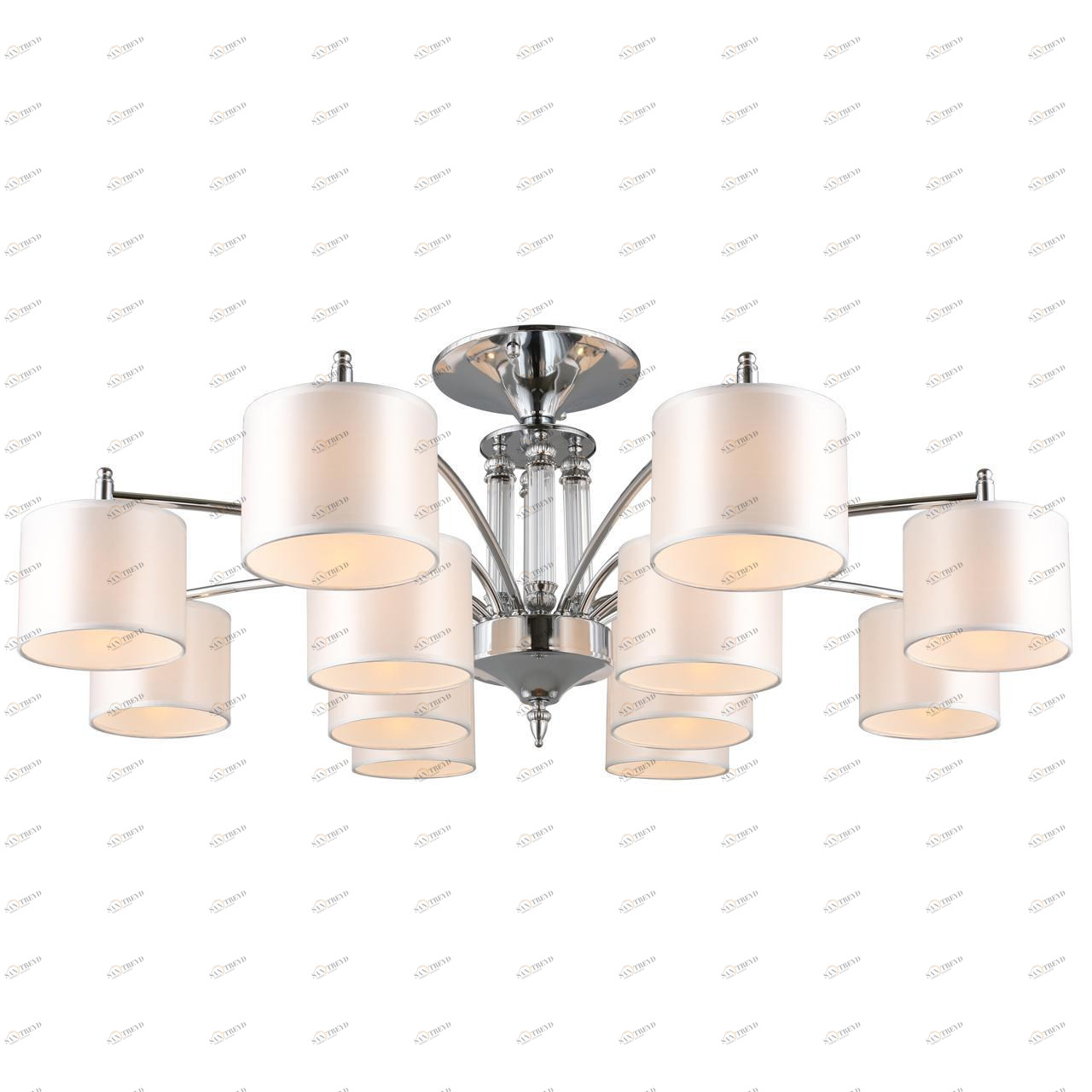 Потолочная люстра Omnilux Alghero OML-64707-12 OMNILUX ДИЗАЙНЕРСКИЕ, ALGHERO 328306 Белый;хром 