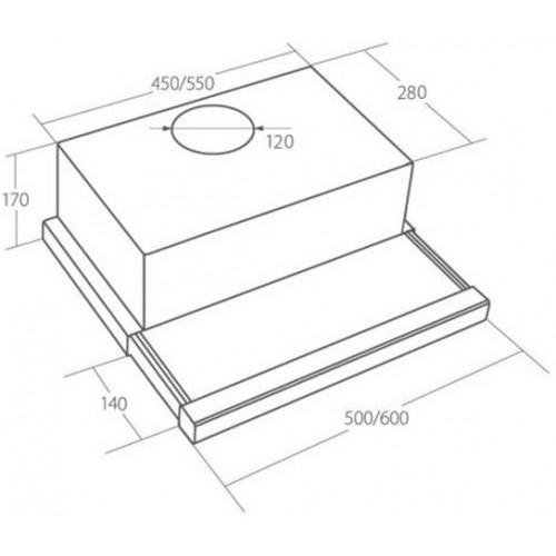 1147122 Вытяжка телескопическая Akpo WK-7 Light eco белый/белый STDN-0064262 - Вид №12