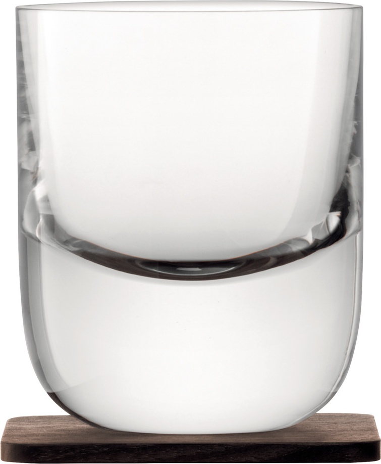 10656208 LSA International Набор стаканов с деревянными подставками LSA International, "Whisky", 270мл, 2шт. Стекло 