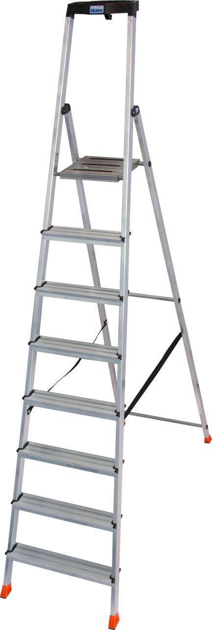 87666754 Стремянка алюминиевая Safety 128980 8 ступеней, максимальная нагрузка 150 кг STLM-0074758 KRAUSE