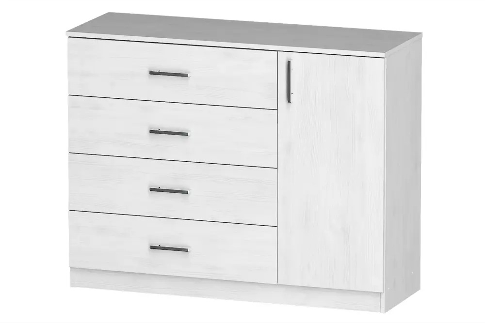 91144500 Комод Furnistyle Лайф лкм-03 3 ящика 115x40x90 см ЛДСП цвет светлое дерево STLM-0498925