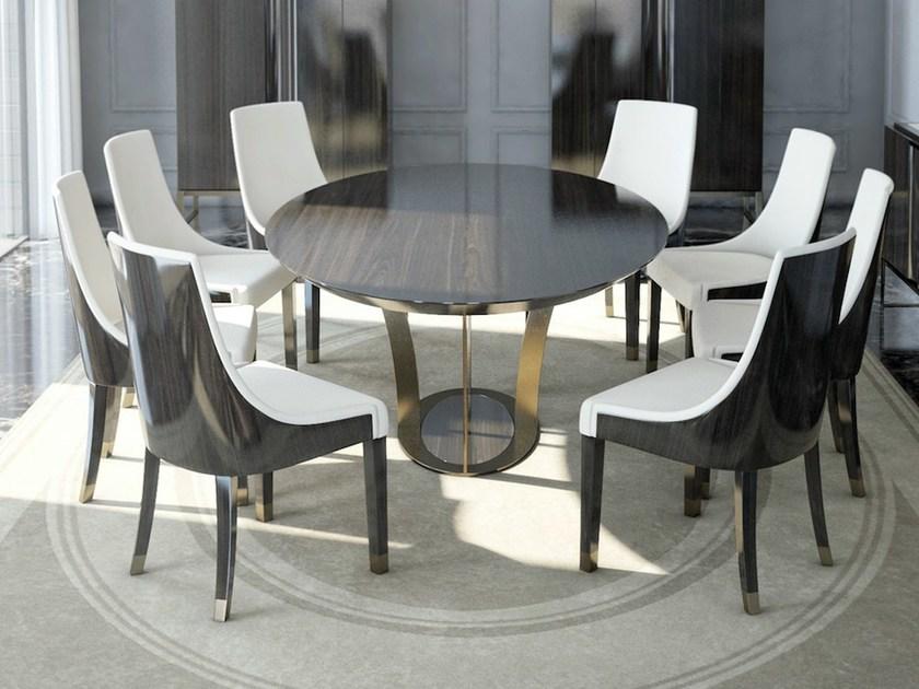 HUGUES CHEVALIER Круглый обеденный стол из дерева Paris sun-id-1426916 - Вид №1