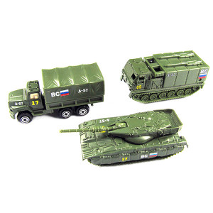 86048-PT2049-4 Набор металлических машин военная техника 3 штуки Wincars