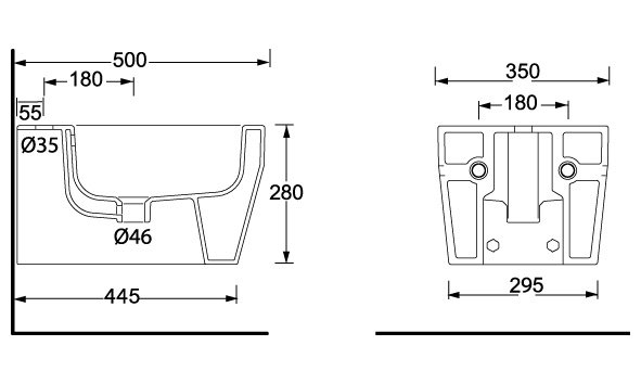 BB540BH Биде подвесное Alise BELBAGNO - Вид №2