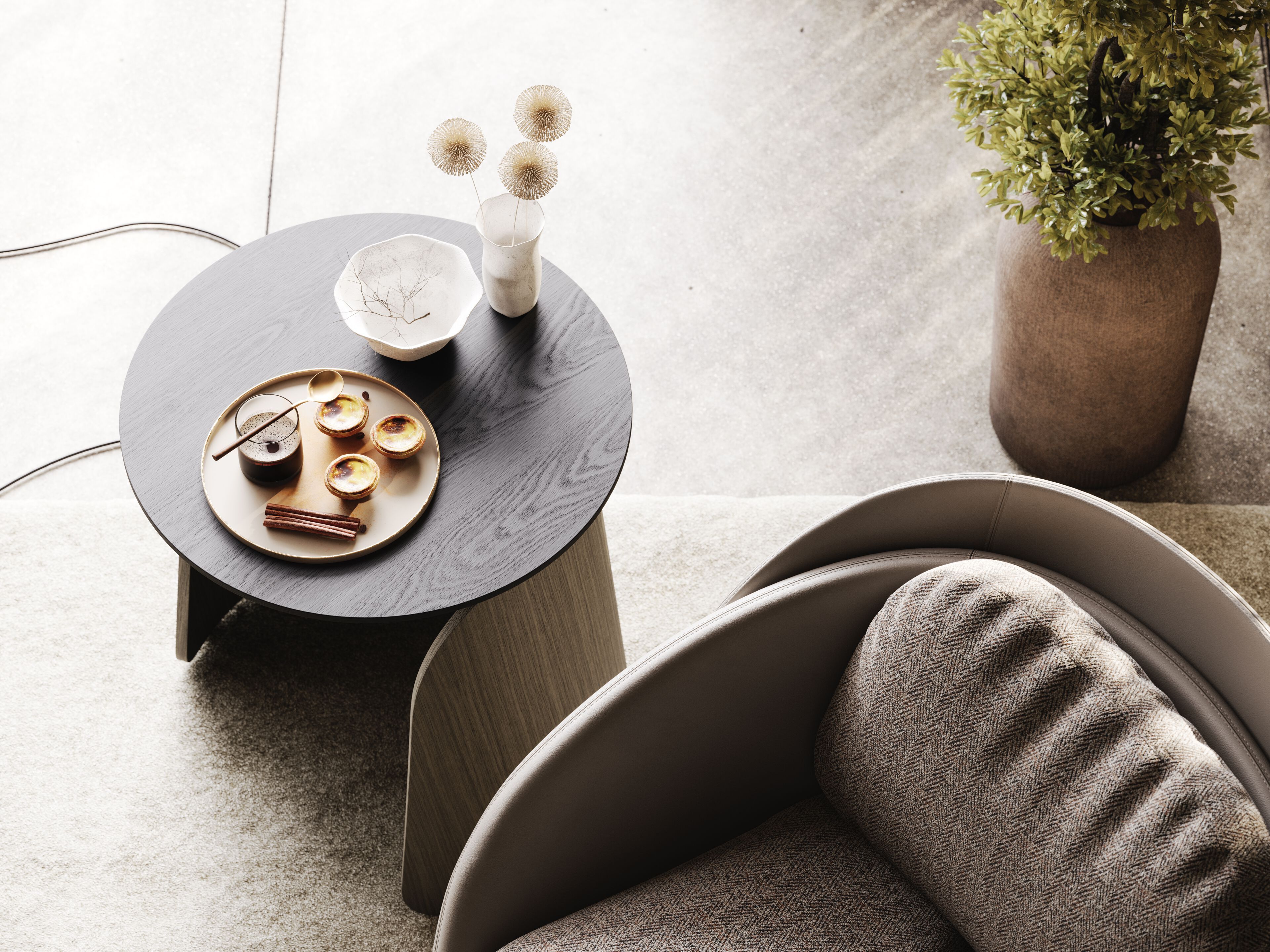 Деревянный круглый журнальный столик Laskasas Essence ARCH-00051094 - Вид №4