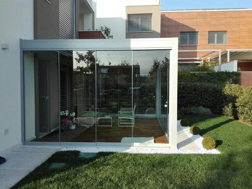 LIKE BLINDS Моторизованная алюминиевая пергола с регулируемыми жалюзи и подсветкой sun-id-1346199 - Вид №11