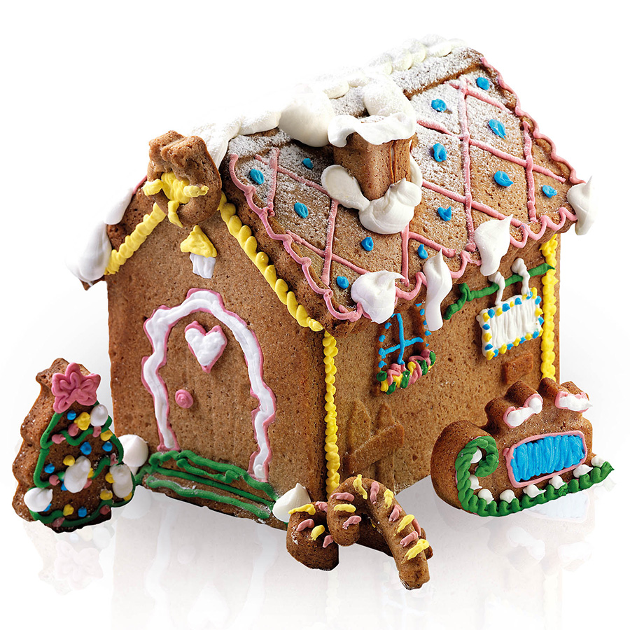 25.601.00.0068 Набор для приготовления пряничного домика home sweet home, 30,5х30,5 см, силиконовый Silikomart 