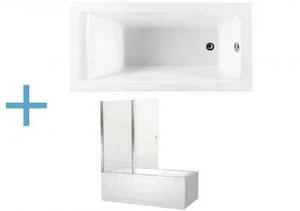 Акриловая ванна Aquanet Bright 155x70 (+ шторка Aquanet Alfa 4 NF6222-pivot)
