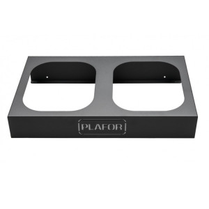 353-00 PLAFOR Металлическая база для 2 мусорных баков PLAFOR Sort Bin для раздельного сбора отходов 2 х 45 л. Черный