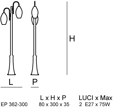 Siru Садовый светильник из муранского стекла Nautilus Ep 362-300 - Вид №1
