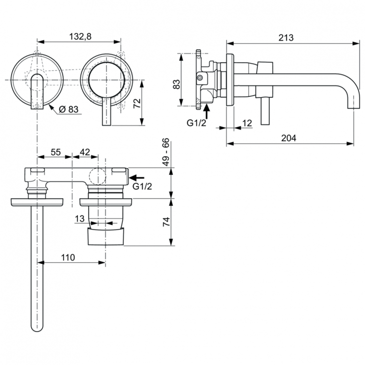 A6938AA Смеситель для раковины Ideal Standard CERALINE - Вид №3