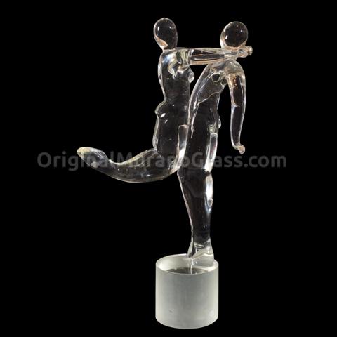 158 ORIGINALMURANOGLASS Скульптура Танцовщики - муранское стекло OMG 60 см  - Вид №1