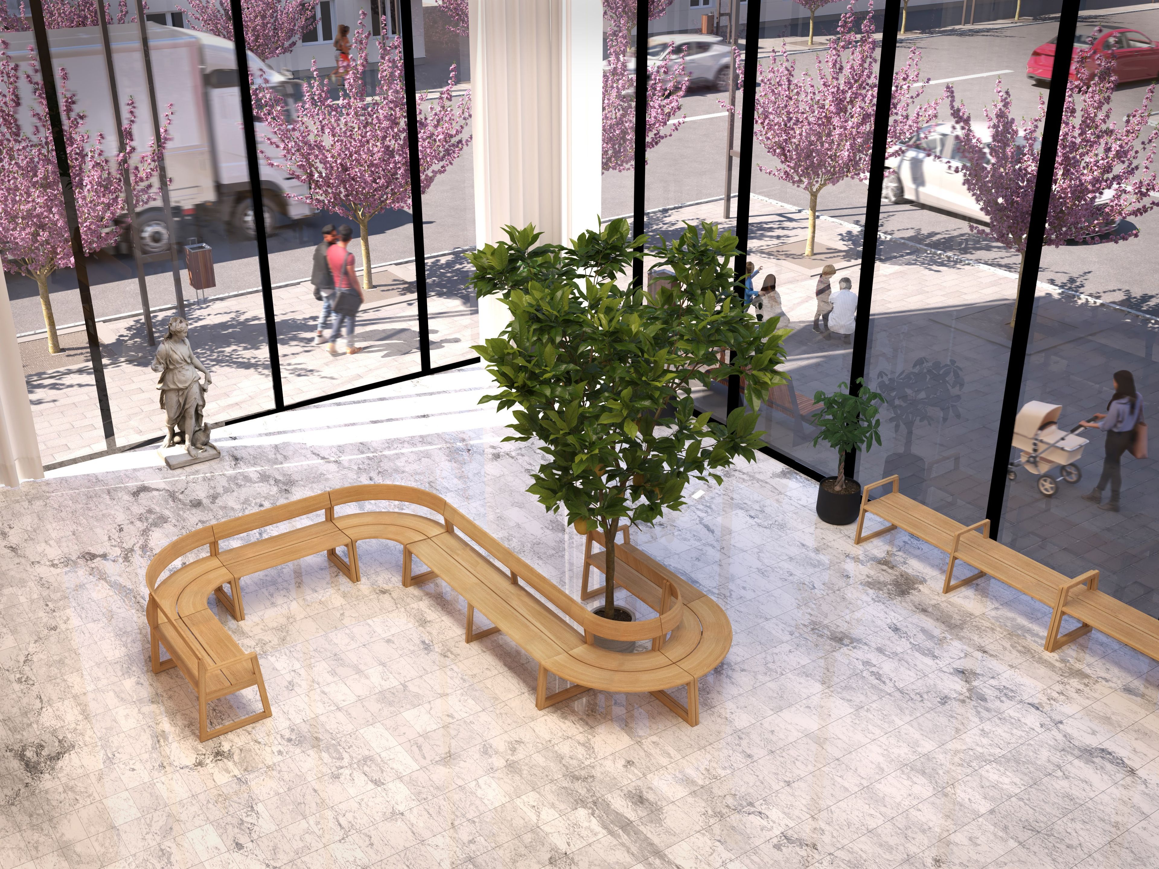 Модульная деревянная скамья со спинкой Karl Andersson Meander ARCH-00087248 - Вид №5