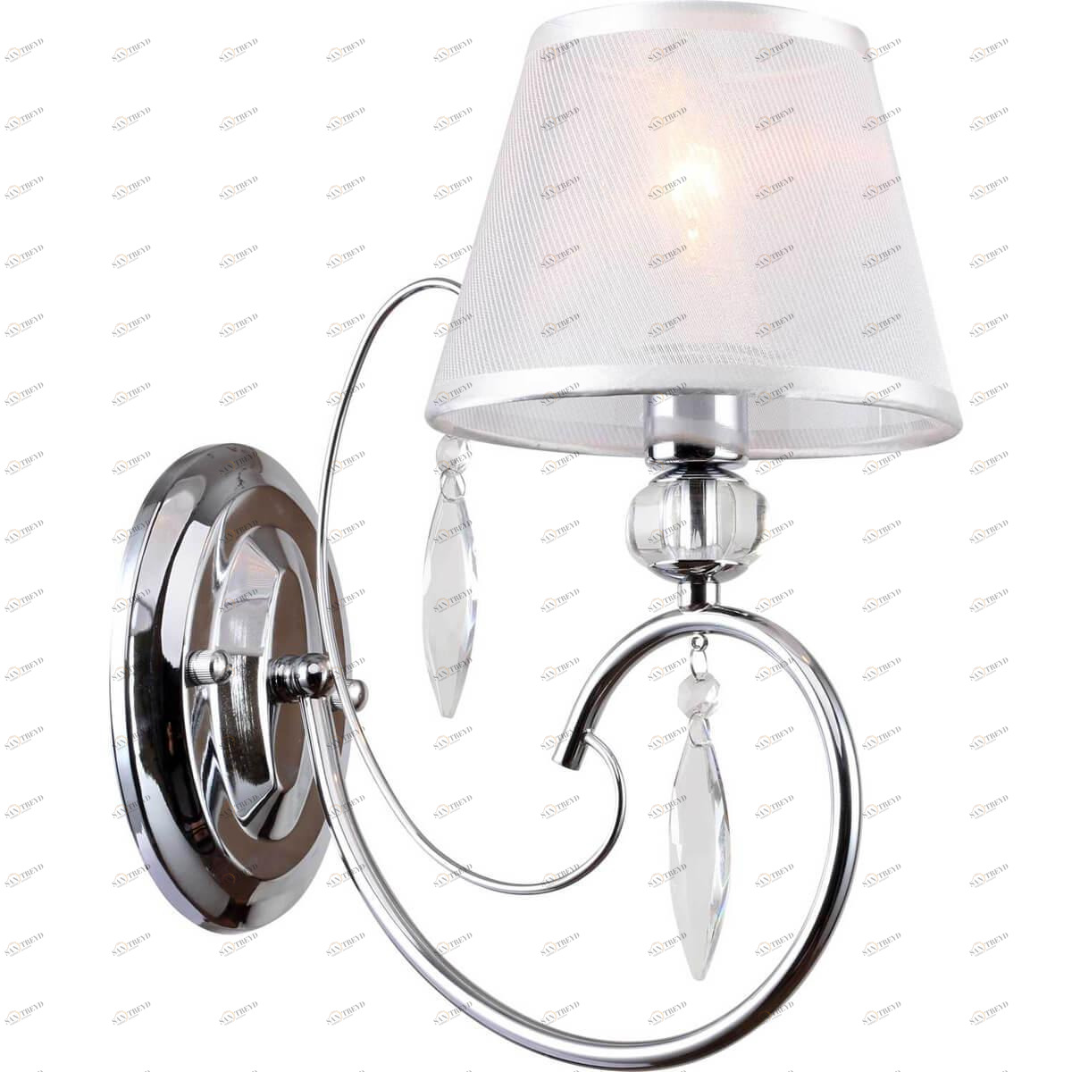 Бра с подвесками белое Loretto 1008/09/01W STILFORT LORETTO 00-3930748 Белый;серебро 