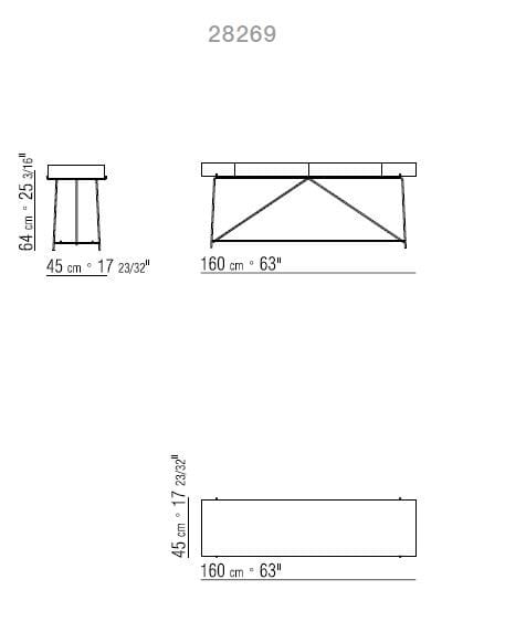 Прямоугольная консоль с ящиками Flexform Any Day ARCH-00023000 - Вид №4