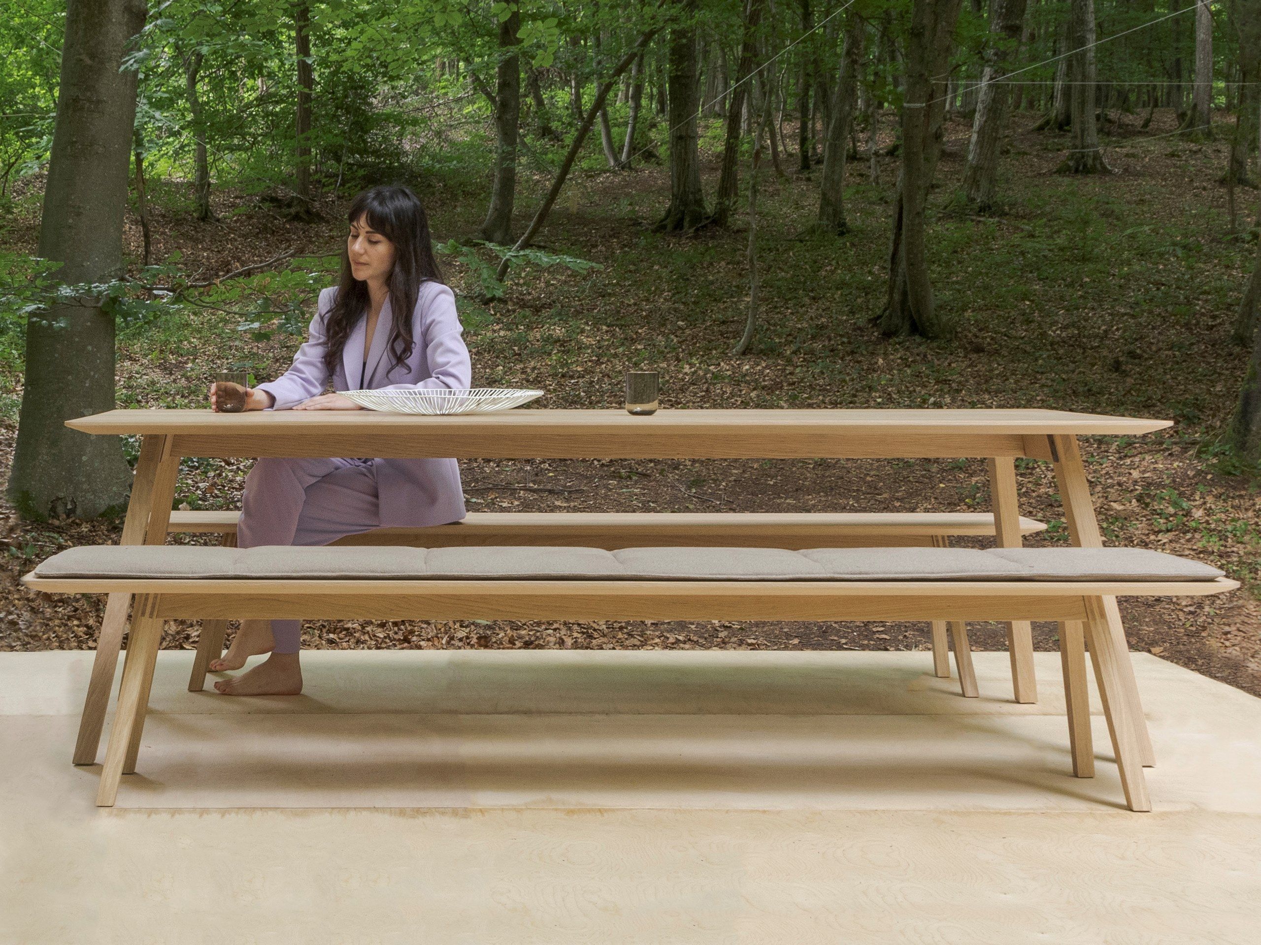 Скамейка из массива дерева prostoria монах ARCH-00113698 - Вид №2